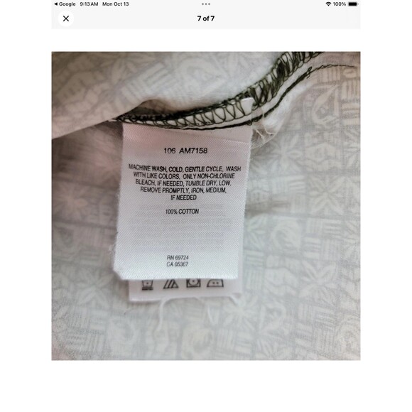 Columbia Shirt Green Tan Geometric Print Button Up Short Sleeve Fishing Mens XL - Picture 3 of 8